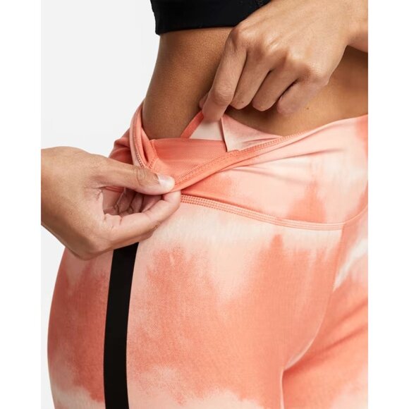 Nike Womens One Luxe Dry-FIT Medium-Rise Active Shorts DO7814-827 Orange Size S - Picture 6 of 7